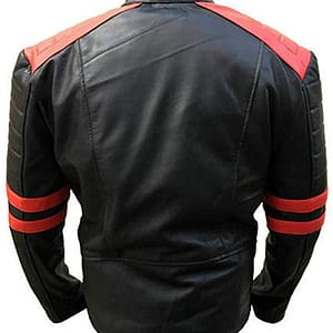 Red & Black Biker Leather Jacket