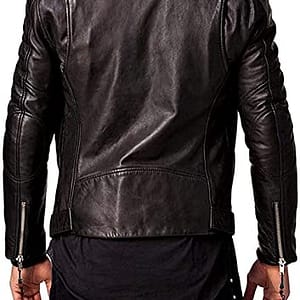 Men’s Black Leather Motorcycle Jacket