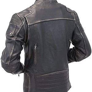 Black Rivet Biker Leather Jacket