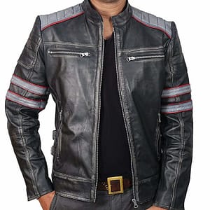 Retro Vintage Leather Biker Jacket