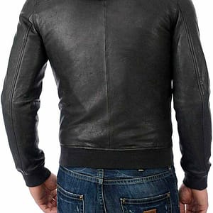 Men’s Lambskin Black Leather Motorcycle Jacket