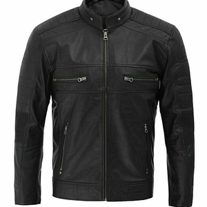 Men’s Casual Black Leather Jacket