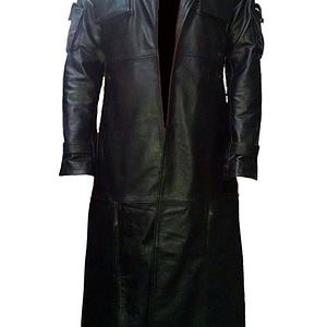 The Punisher Faux Leather Trench Coat