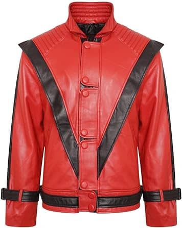 Thriller Michael Jackson Red Jacket front view