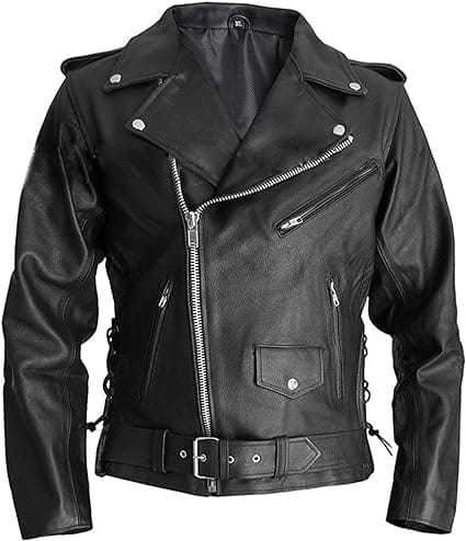 What Leather Jacket Did Marlon Brando Wear?, Marlon Brando Black Motorcycle Leather Jacket
