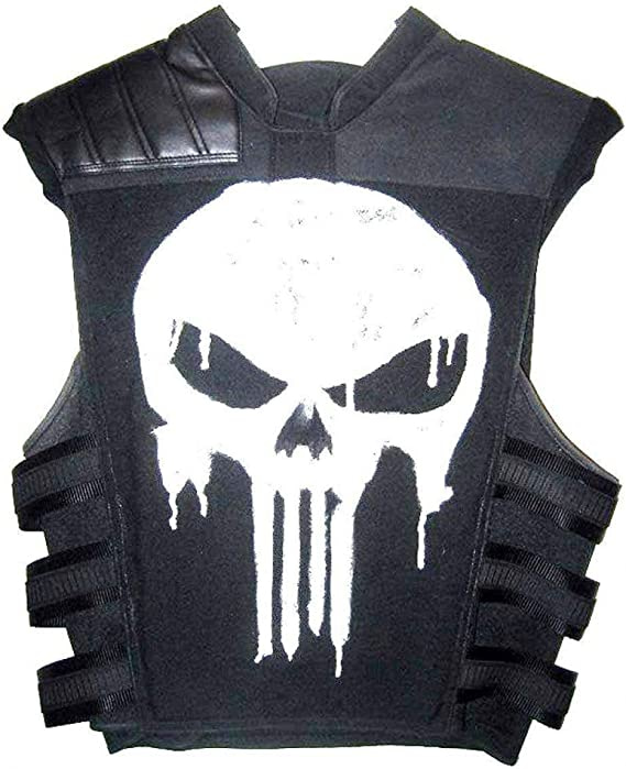 The Punisher Frank leather black vest