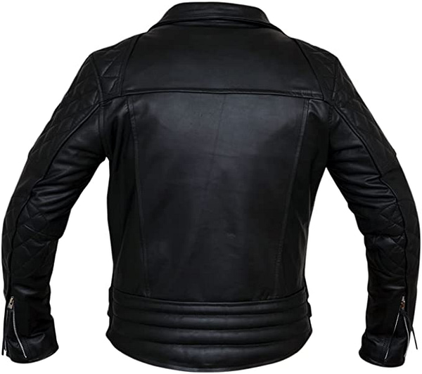 mens black quilted jacket