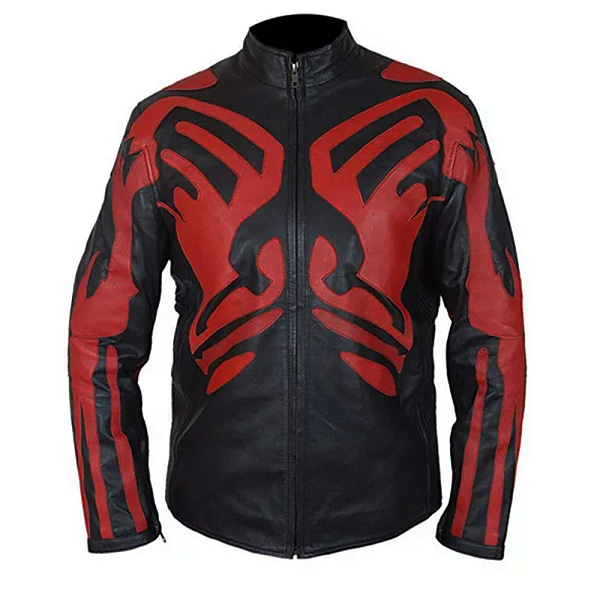 Star wars darth maul leather jacket front view