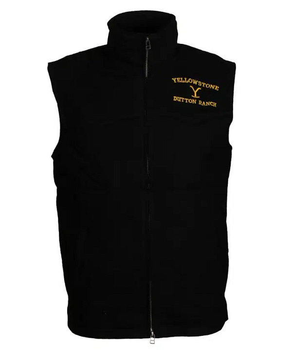 Yellowstone john dutton black vest front view