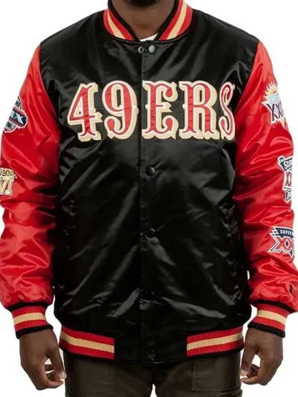 San francisco champs patches 49ers jacket front view