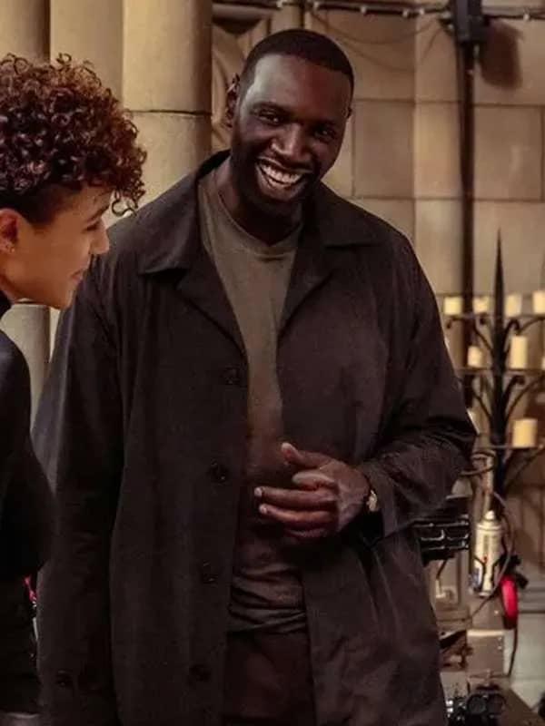 The killer 2024 omar sy black coat front view