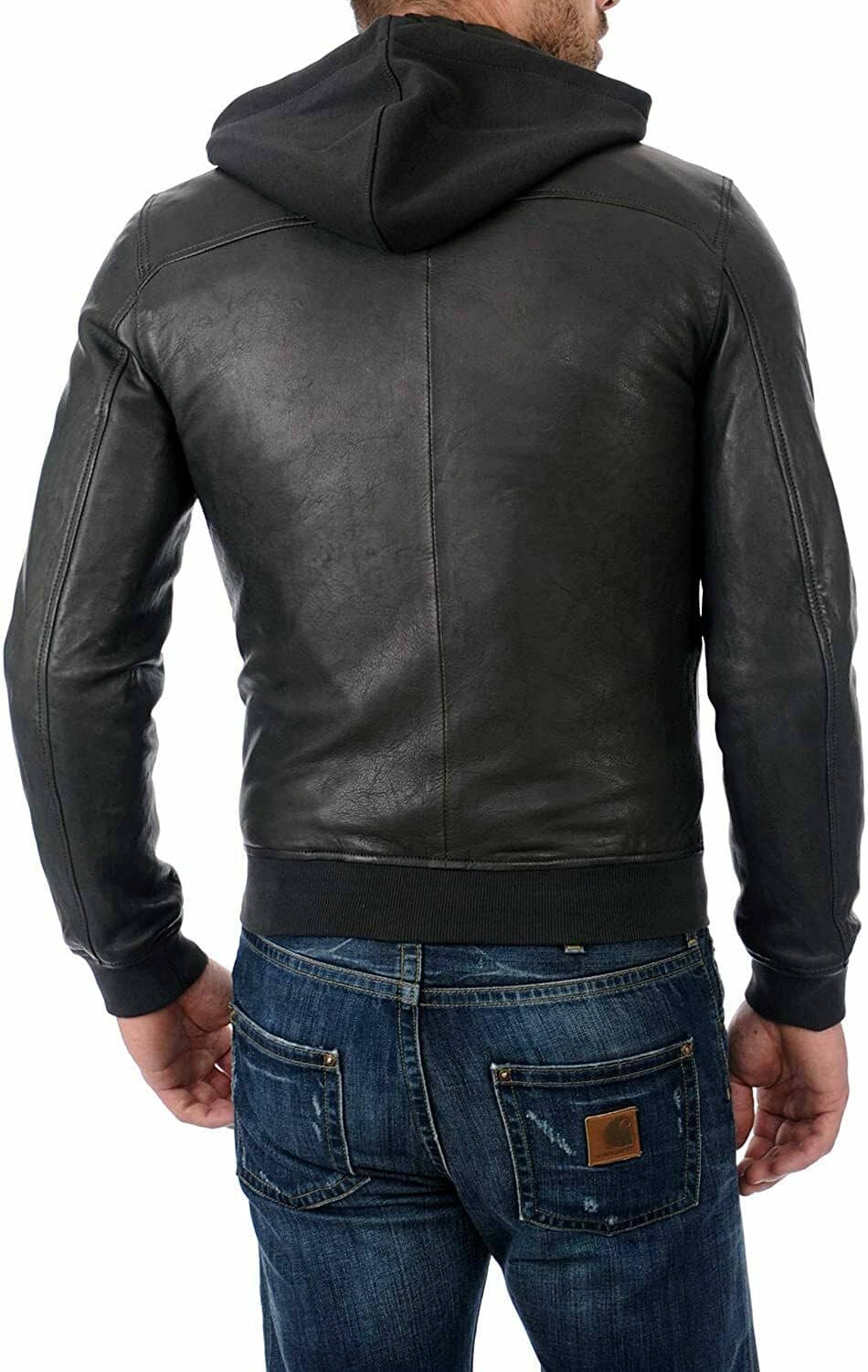Men’s Lambskin Black Leather Motorcycle Jacket - MBLJ